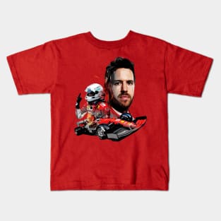 Sebastian Vettel low poly Kids T-Shirt